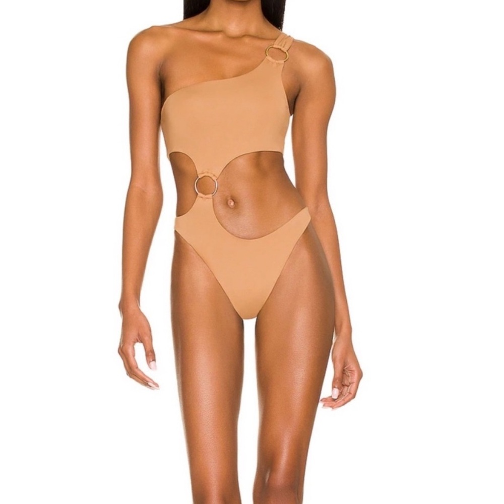 NWT L*Space X TESSA BROOKS Tessa One Piece in Camel